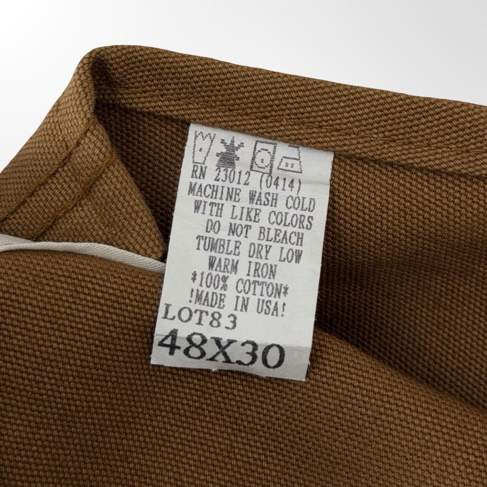 Round House Bib Overalls Mens 48x31 Brown Duck Canvas Double Knee USA NWT - Picture 6 of 7